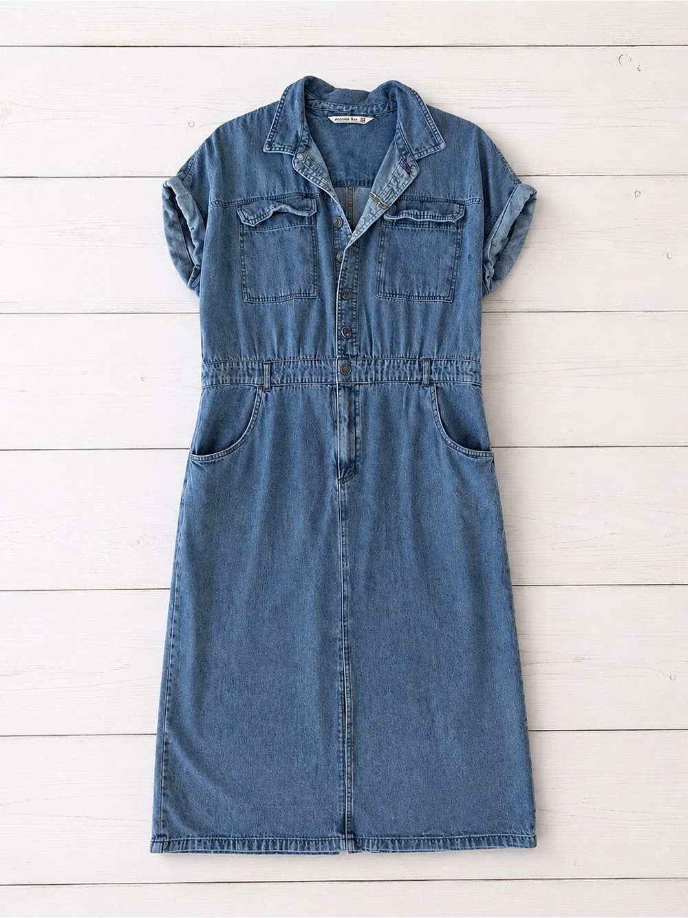 Denim Button Front Midi Dress | Coastal Casual